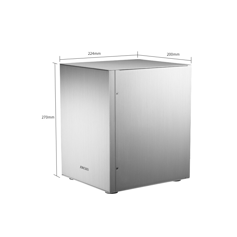 乔思伯（JONSBO）C2 银色 MINI机箱（支持24.5*21.5CM尺寸内主板/全铝机箱/ATX电源/80MM高内散热器）